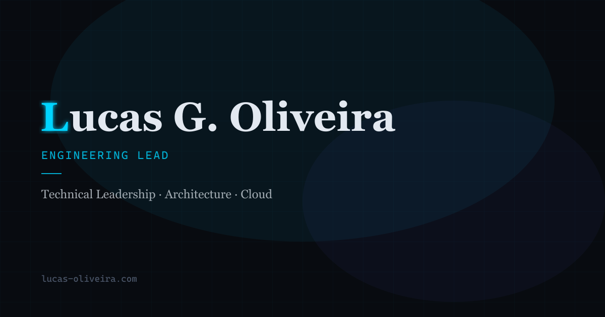 Lucas G. Oliveira - Senior Software Engineer